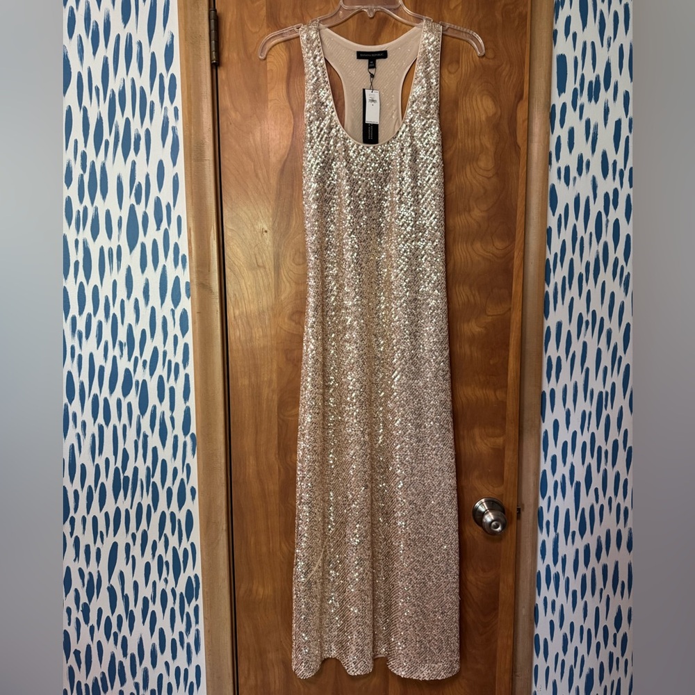 Banana Republic Shimmering Gold Sequin Dress